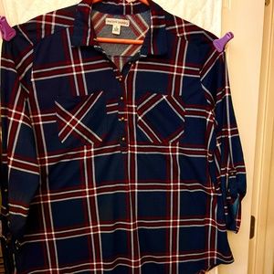 Womans 2XL Plaid Shirt